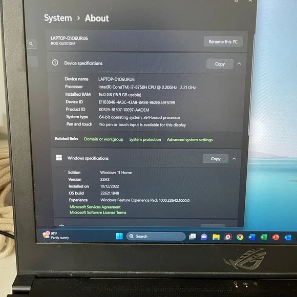 ASUS ROG Laptop - Picture 5 of 9